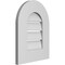 Ekena Millwork Round Top Surface Mount PVC Gable Vent: Functional, w/ 3-1/2"W x 1"P Standard Frame, 14"W x 18"H GVPRT14X1801SF - alternate 4